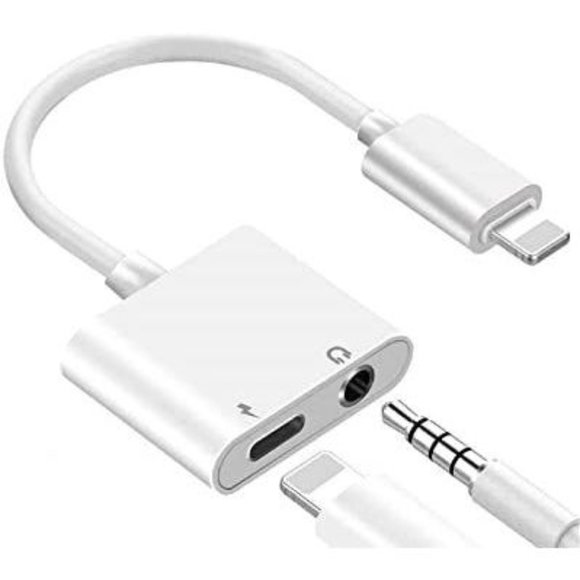 2 in 1 iPhone Aux Audio Adaptor and charging Port - New in Box - Picture 4 of 5